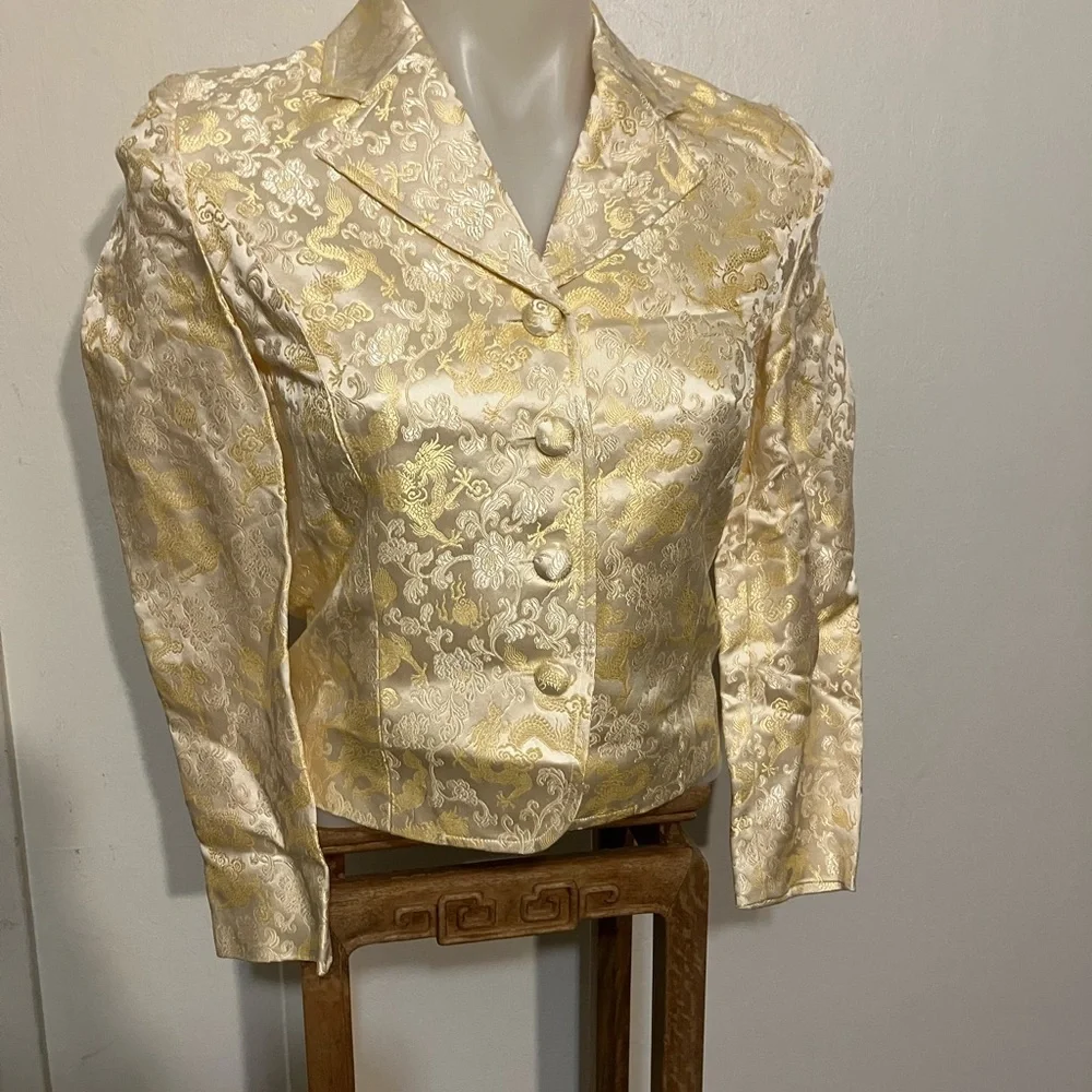 Dreamsacks silk brocade jacket size Small NWT happy New Year! Chinese dragons